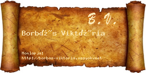 Borbás Viktória névjegykártya